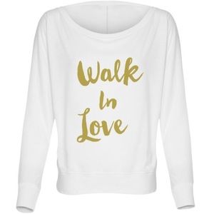 Ladies Long Sleeve walk in love Sweater